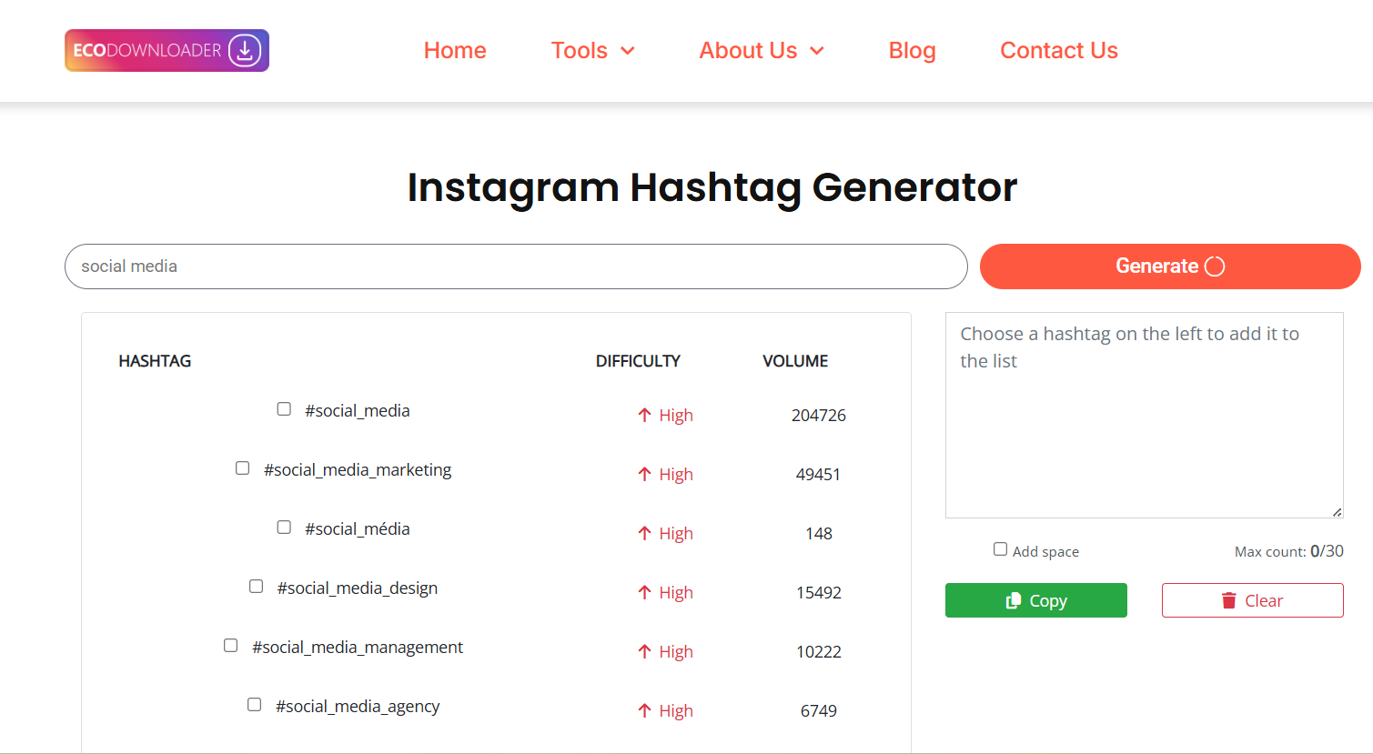 ¿Cómo encontrar hashtags populares en Instagram? 1 instagram hashtag generator