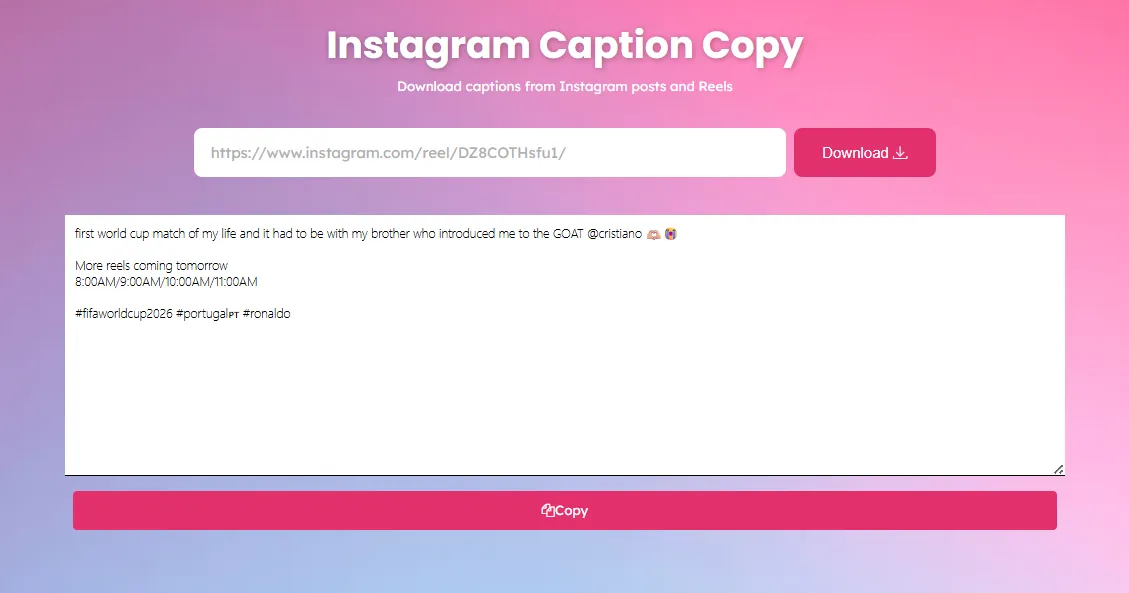 instagram caption copy